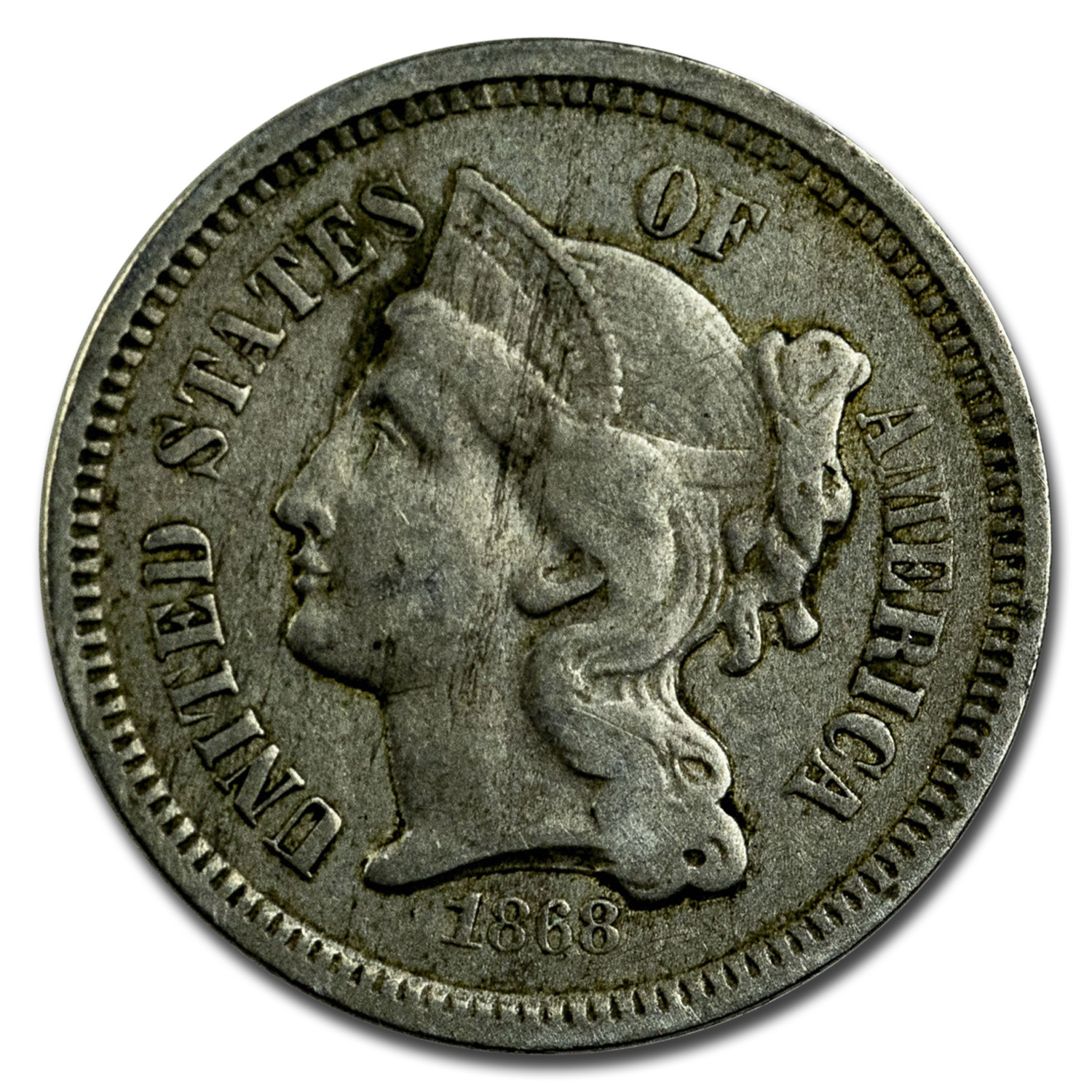 1868 (None) Phil Three Cent Nickel Value | - APMEX